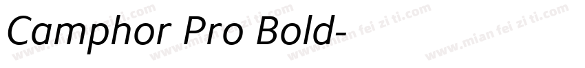 Camphor Pro Bold字体转换